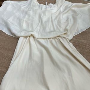 kate and kass cream silk mini Dress size small